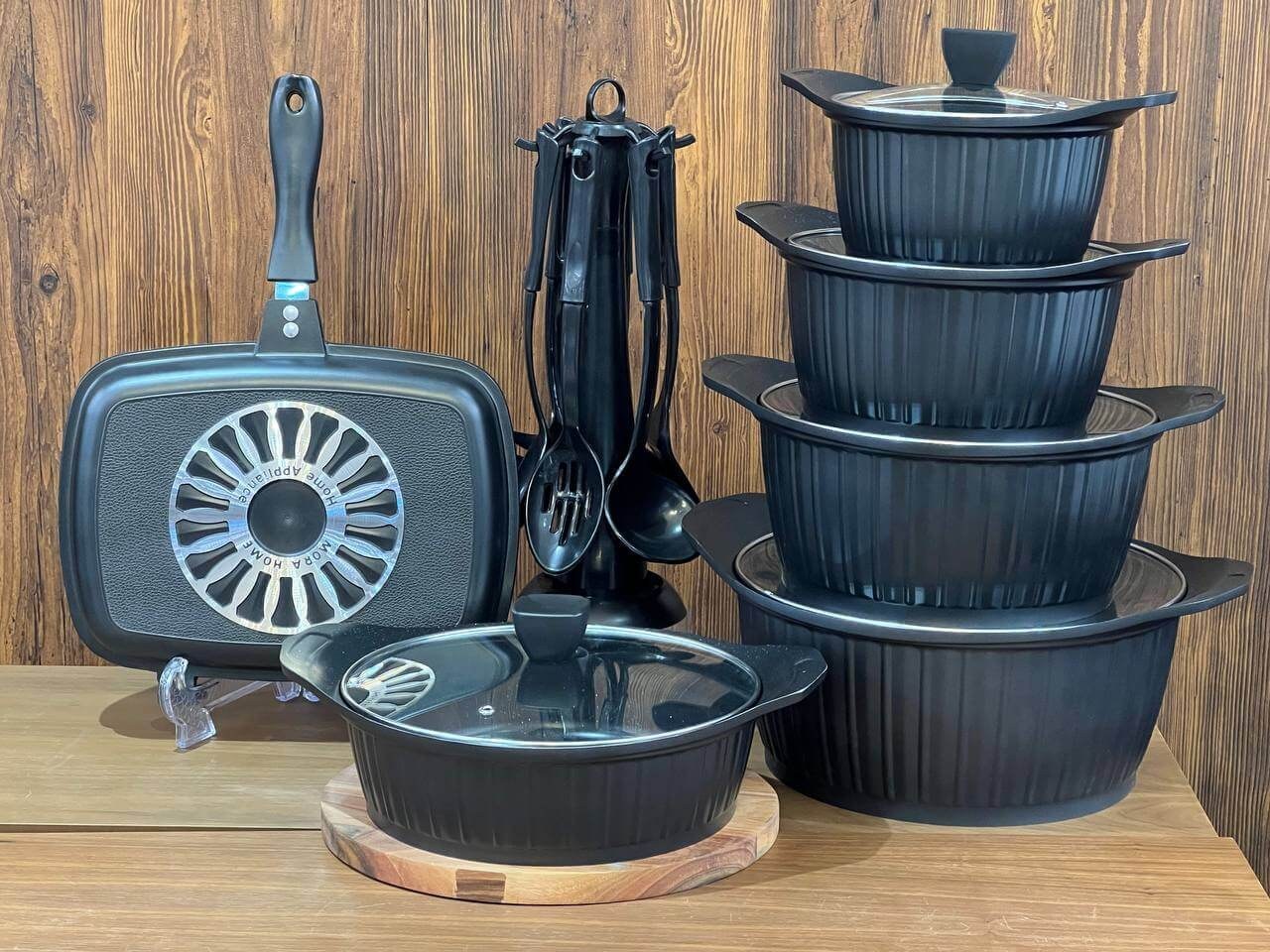 سرویس 19پارچه چدن گرانیت مورا هوم