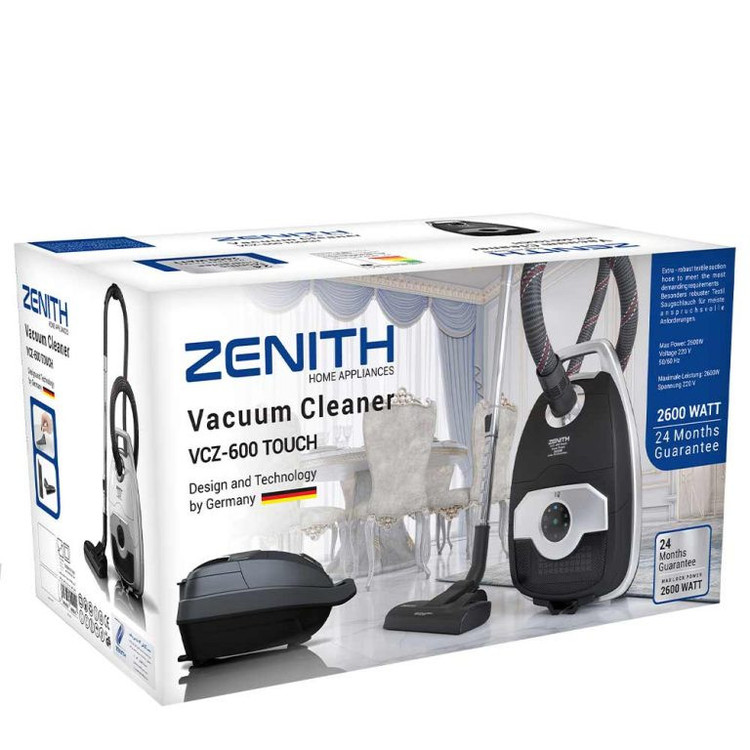 جاروبرقی 2600 وات زنیت مدل VCZ600 TOUCH