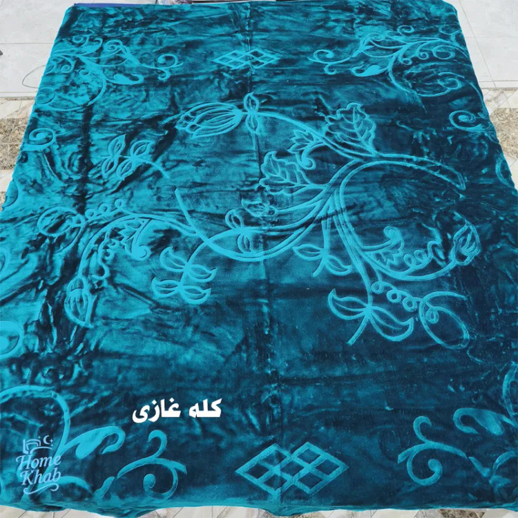 پتو دونفره نیکوبافت برلیان تک رنگ