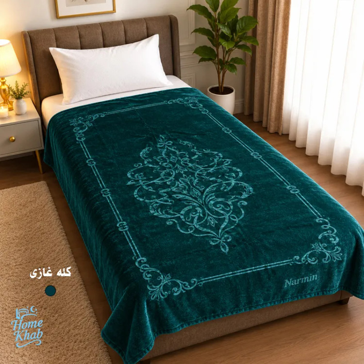 پتو مسافرتی یک نفره نرمینه بافت مدل سروین سایز 210x150 سانتیمتر